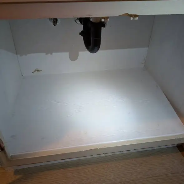 Vanity Cabinet Floor Repair in Modesto