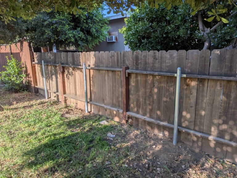 Fence Post Repair in Modesto — concrete post support